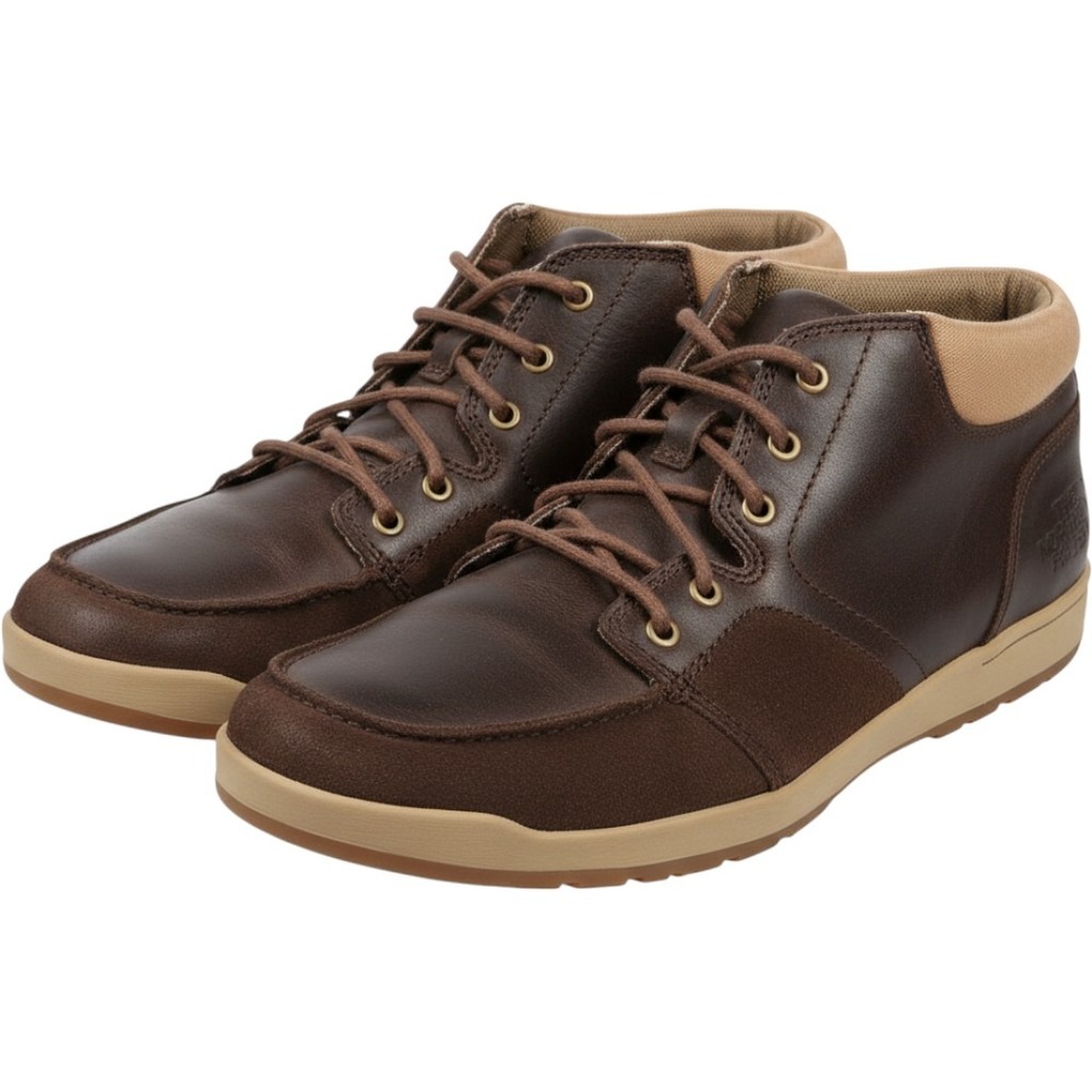 The North Face Ballard Mando Brown Leather Moc Toe Boots Mens 11.5 NF0A2T4J
